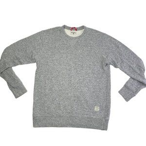 Iron And Resin Mens Libertad Sweatshirt Size Large Grey Crewneck Terry Loop Back